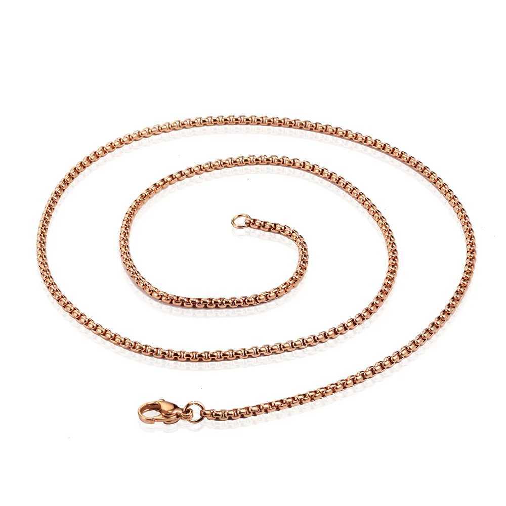 2MM 2.5MM 3MM Box Chains Stainless Steel Necklace DIY Long Necklaces Jewelry for Women Men Statement 45CM-75CM XJ250708