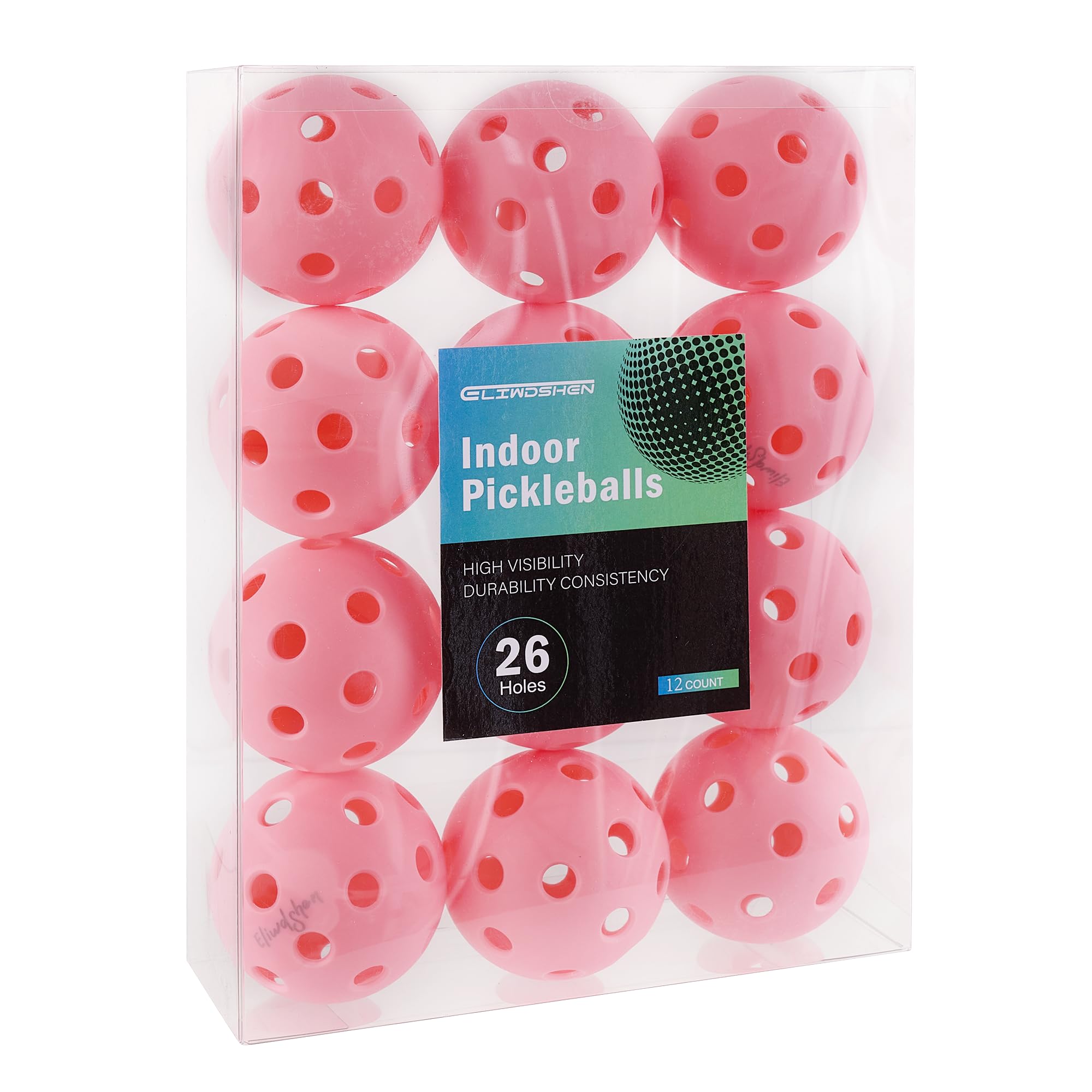 Premium Quality 12-Pack of Pickleballs: Ideal for Novice Players and Experts Alike Enhanced Durability and Brightness