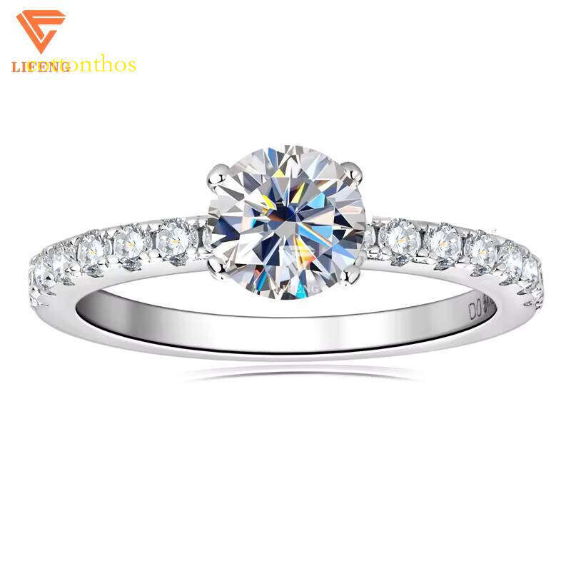 Engagement for Women D VVS Ring Moissanite Sier Jewelry Wedding Rings