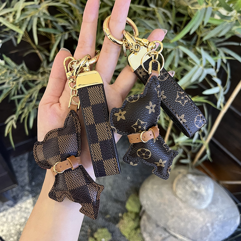 Classic French Bulldog Cute Dog Highend Car Keychain Cartoon Creative Key Chain Bag Pendant Accessory 250728