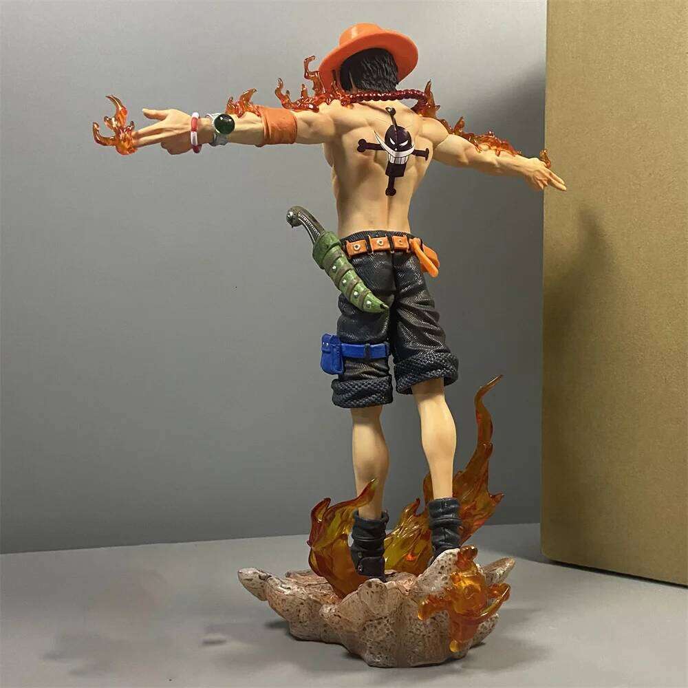 28cm Anime One Piece Figure Portgas D Ace Action Figurine PVC Statue Collectible Model Toys for childern christmas Gifts