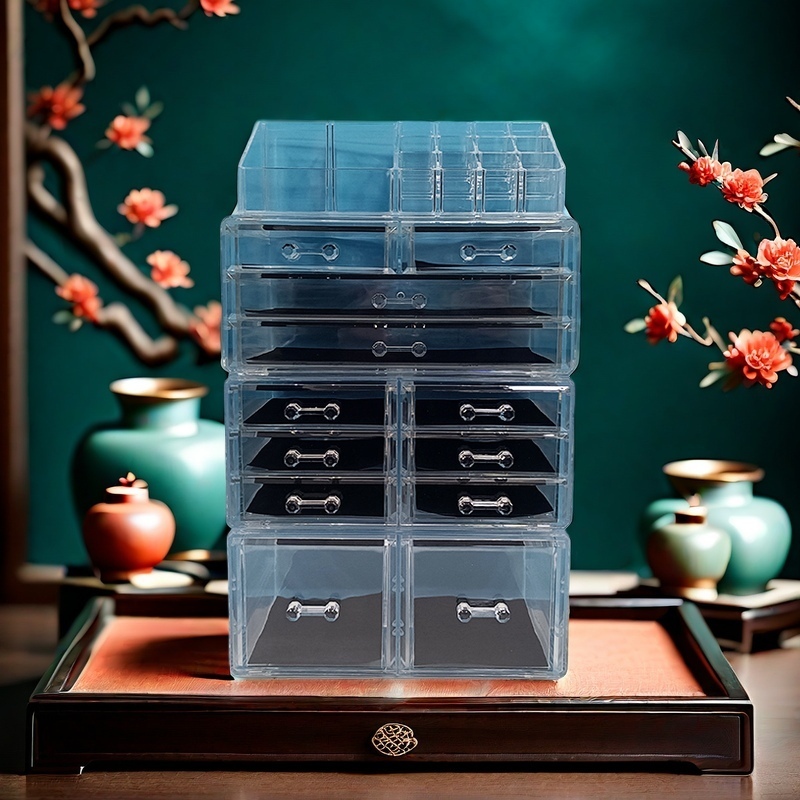 Durable Stackable Beauty Supplies Holder: Sleek All-In-One Cabinet Design by Colorful Material