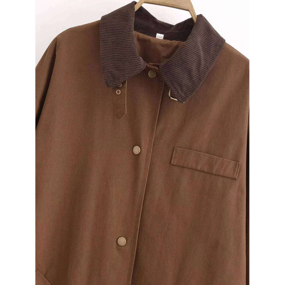 Women Autumn and Winter New Fashion Lazy Style ing Casual Zipper Long Sleeve Coat Outerwear Mujer