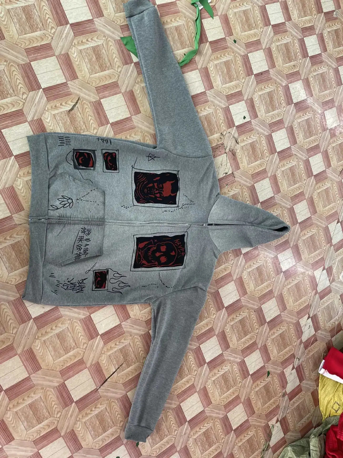 2K Hoodie Womens Sweatshirts Sweatshirt Mens Hip Hop Letter Vintage Skull Pattern Print Oversized Jacket 250728