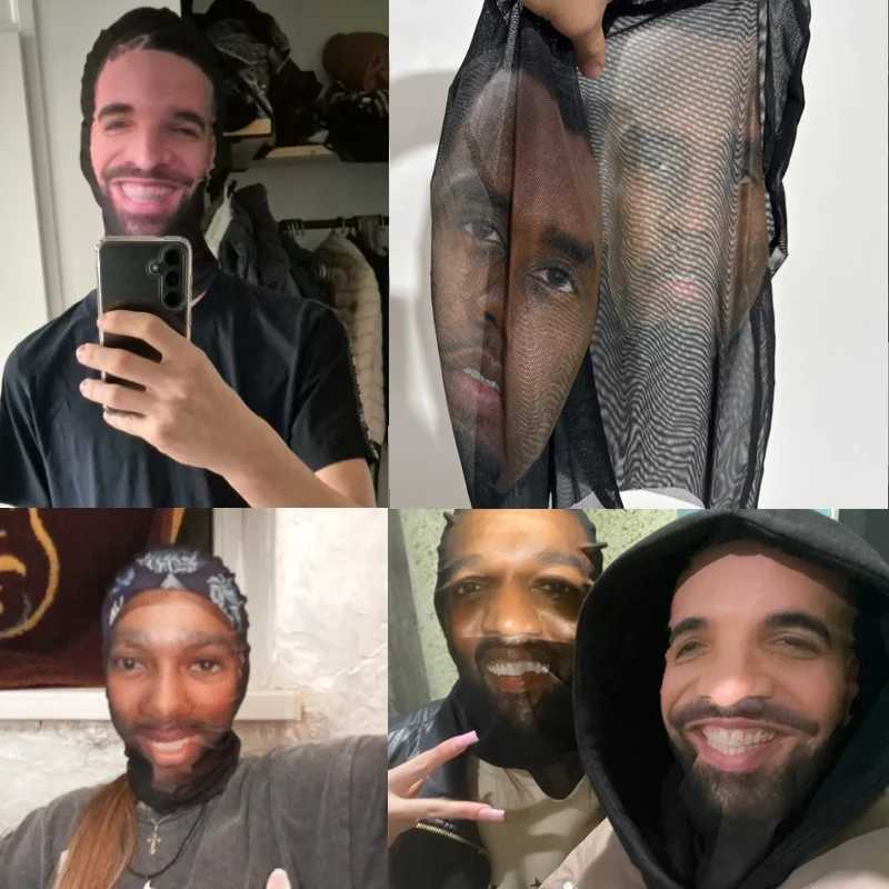 Interesting 3D Printed Seamless Ronaldo Kanye Mask Hat Cosplay Facial Mask Party Cosplay Props Halloween Mask W250728