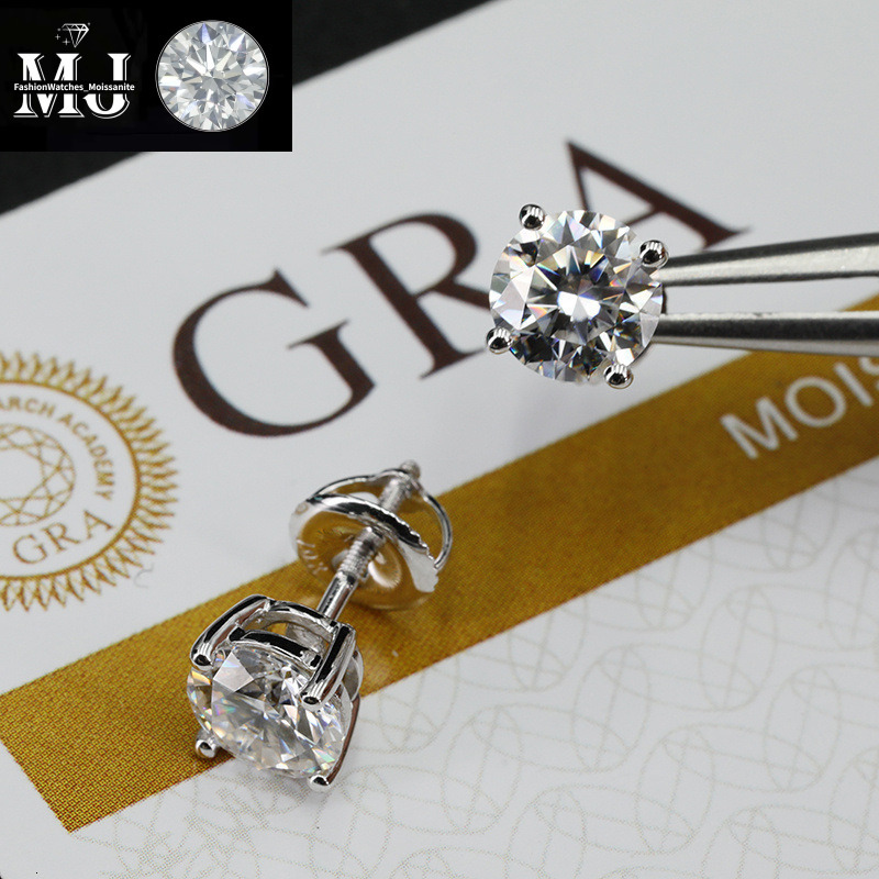 pass dia tester vvs moissanite High-end luxury earrings designer for women sterg sier stud earrings gold plated mens earring hip hop jewelry valentine