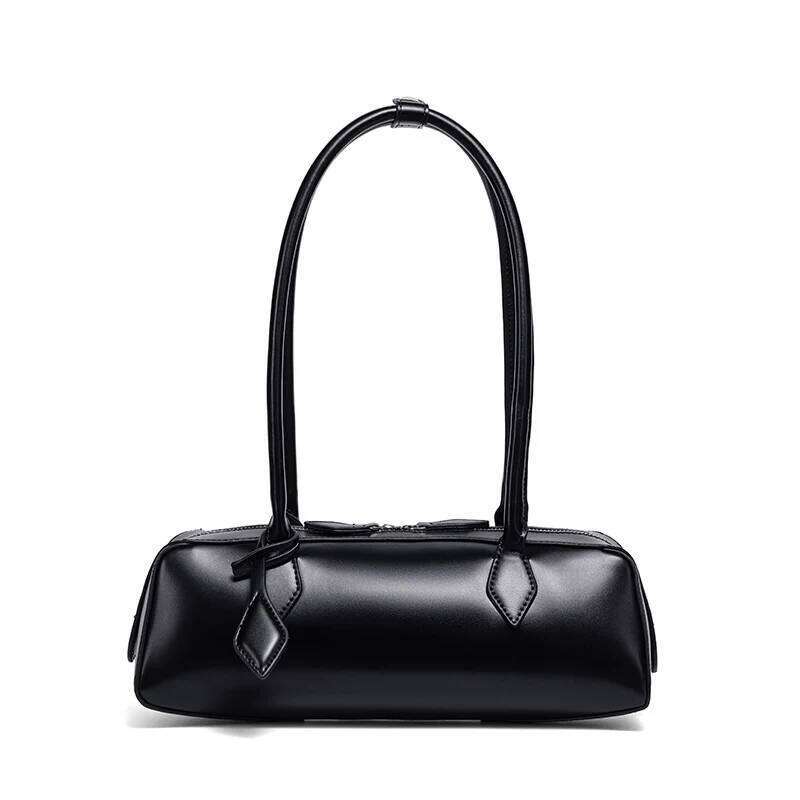 French retro solid color hand-held baguette niche leisure commuting multifunctional pillow bag, long handled sausage bag