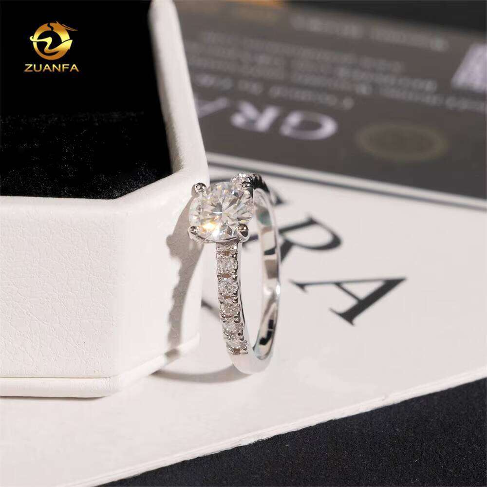 Classic Design Engagement Ring Fine Jewelry Custom Moissanite Rings Birthday Valentines Day Anniversary Gift