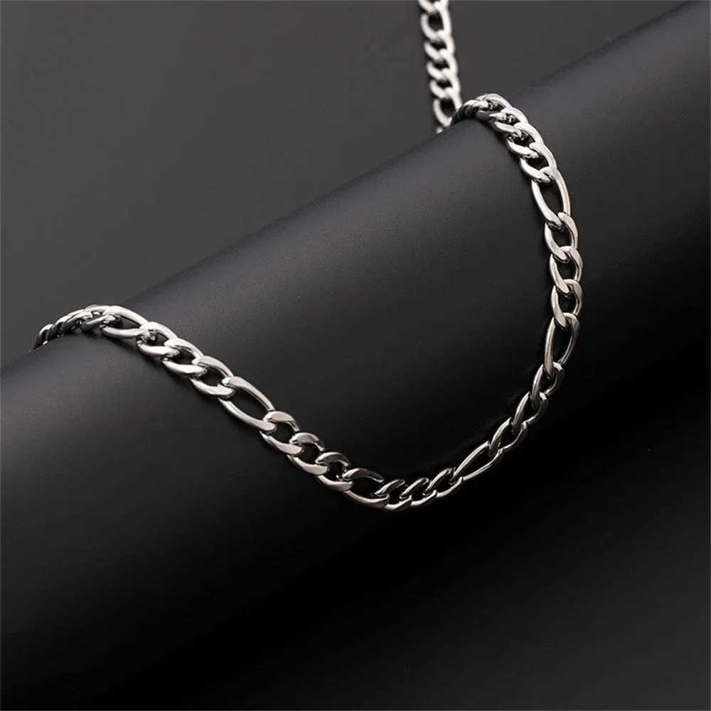 925 Sterling Silver 2/4/6mm 16-30 Inches Men Figaro Chain Necklace Women Punk Basic Chain for Hip Hop Party Jewelry Wholesale XJ250708