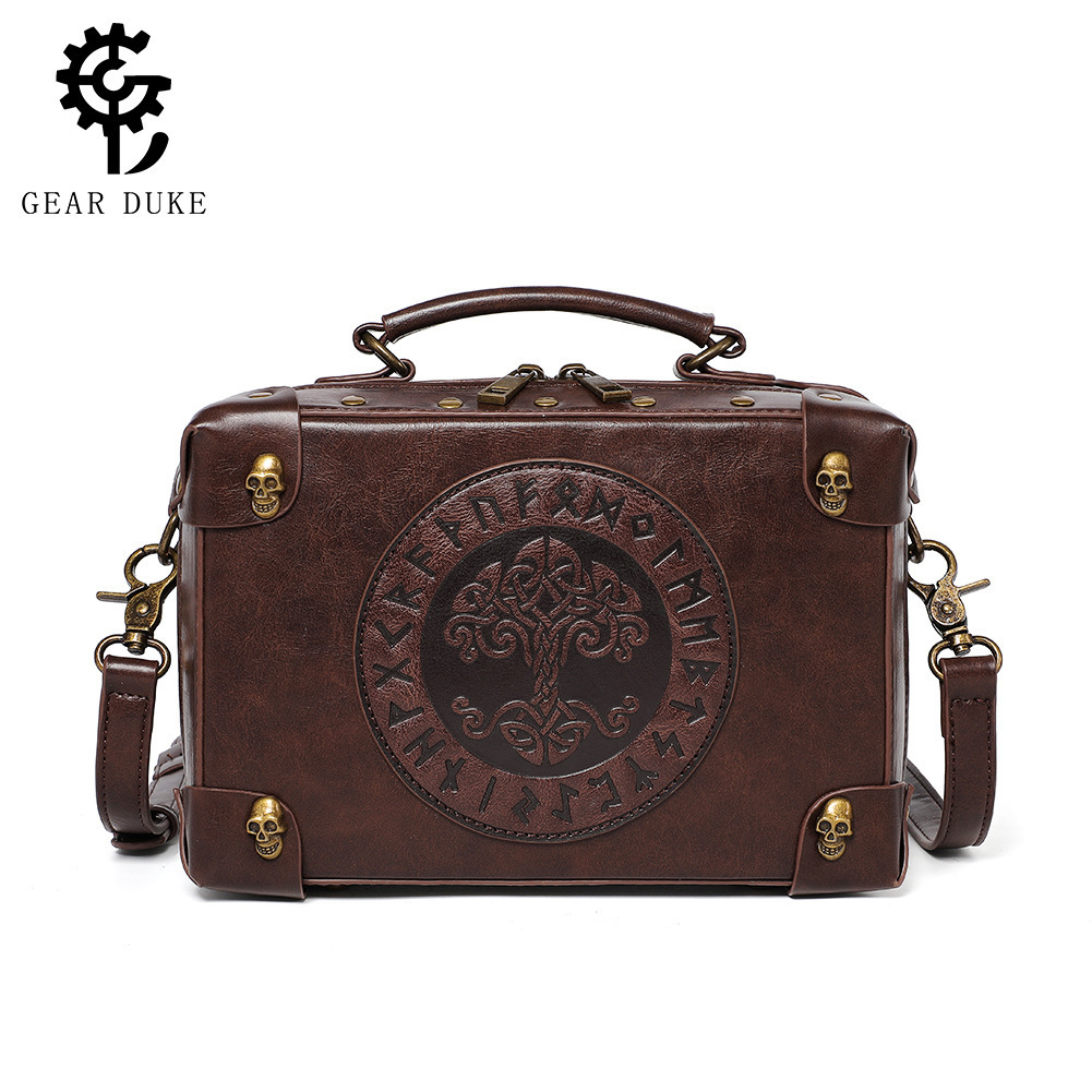 New Punk Style Embossed Women's Single Shoulder Crossbody Bag Handheld ddmymoon