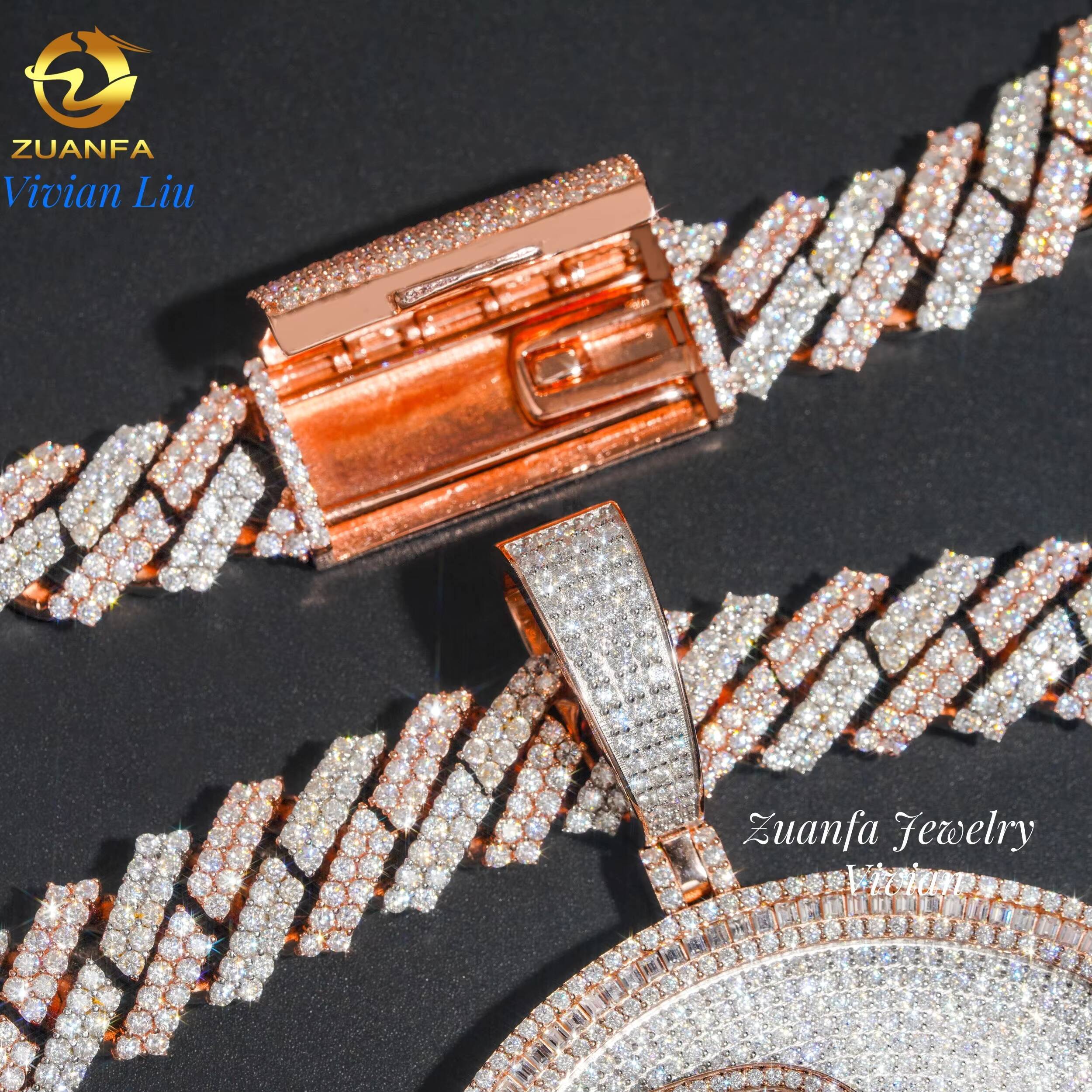 Sterling Silver 925 Pendants Vvs Moissanite Lab Diamond Custom Hip Hop Iced Out Chain Letter Name Pendant