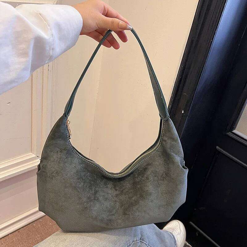 Sandblasting versatile dumpling new texture handbag commuting minimalist armpit bag