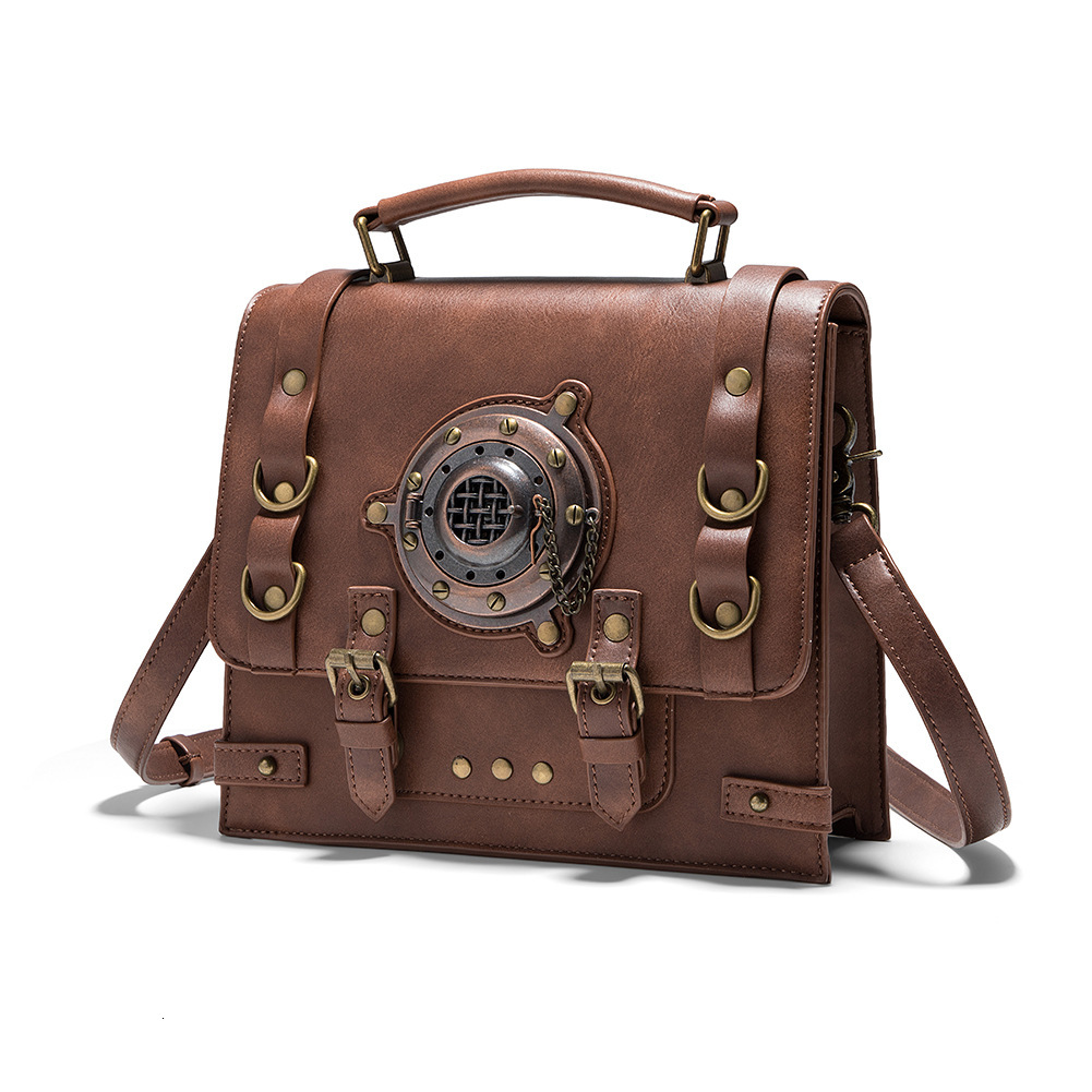 Steampunk Style PU Leather Women's Shoulder Crossbody Bag Creative Niche Handbag ddmymoon