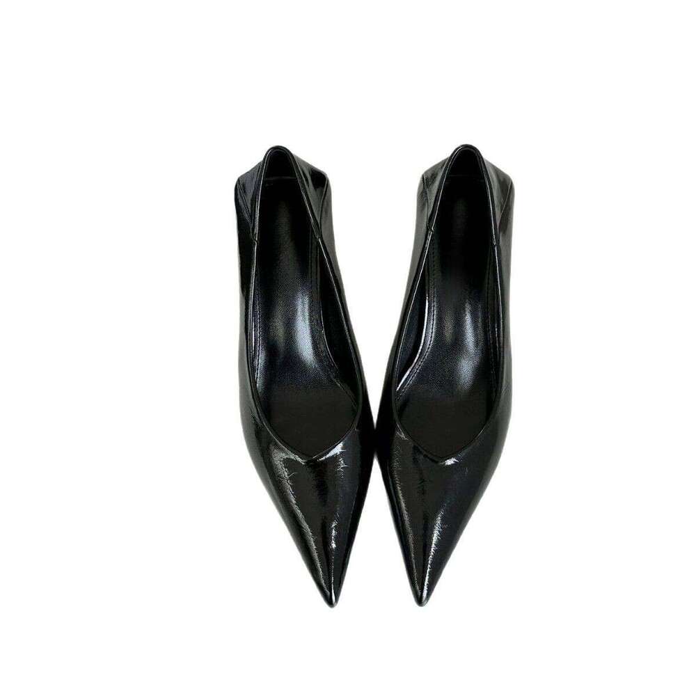 Shallow Mouth Single Shoes for Women, High-End French Style High Heels, Versatile Leather Pointed Toe Women's Shoes, Soft Sole Comfortable