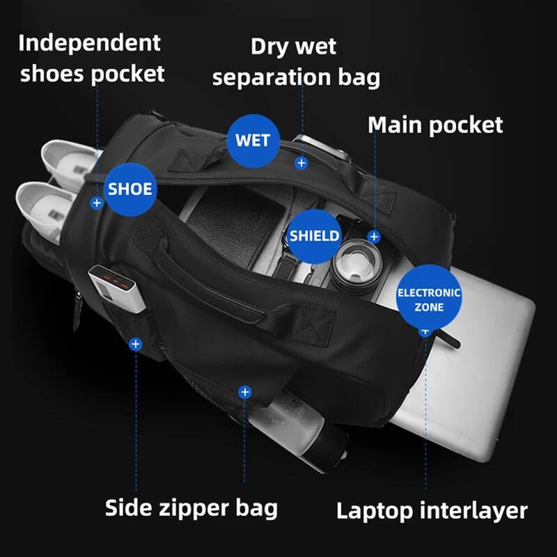 Men's Sports Bag Gym Fiess Yoga Bags with Shoes Pack Multi-Functional Boarding Backpack Outdoor Travel Hiking Lage Rucksack high-quality