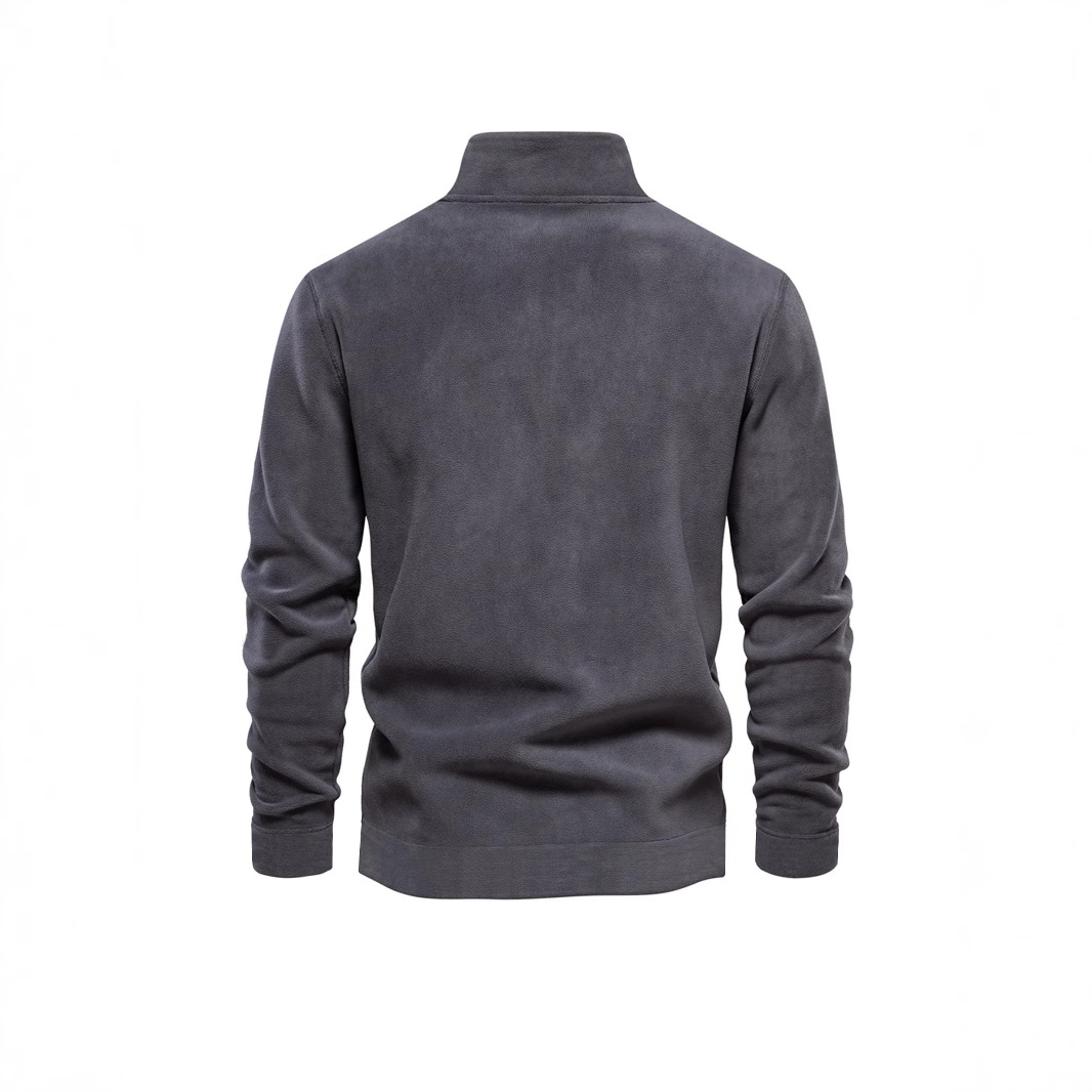 Men's Hoodie Men's Casual Pullover Jacquard Hoodie Stand-up Collar Cardigan Hoodie