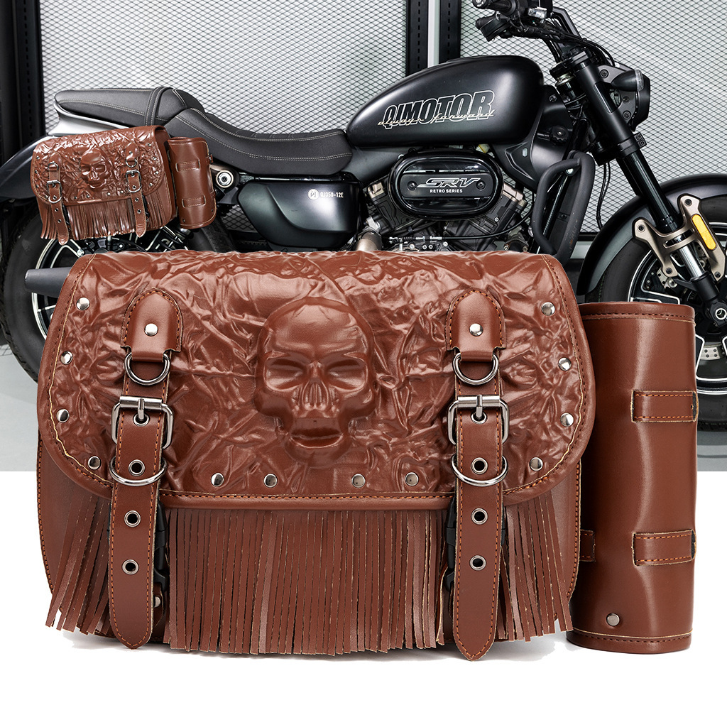 Harley Prince Cruise Gothic Style Niche Creative Skull Rivet Side Bag ddmymoon