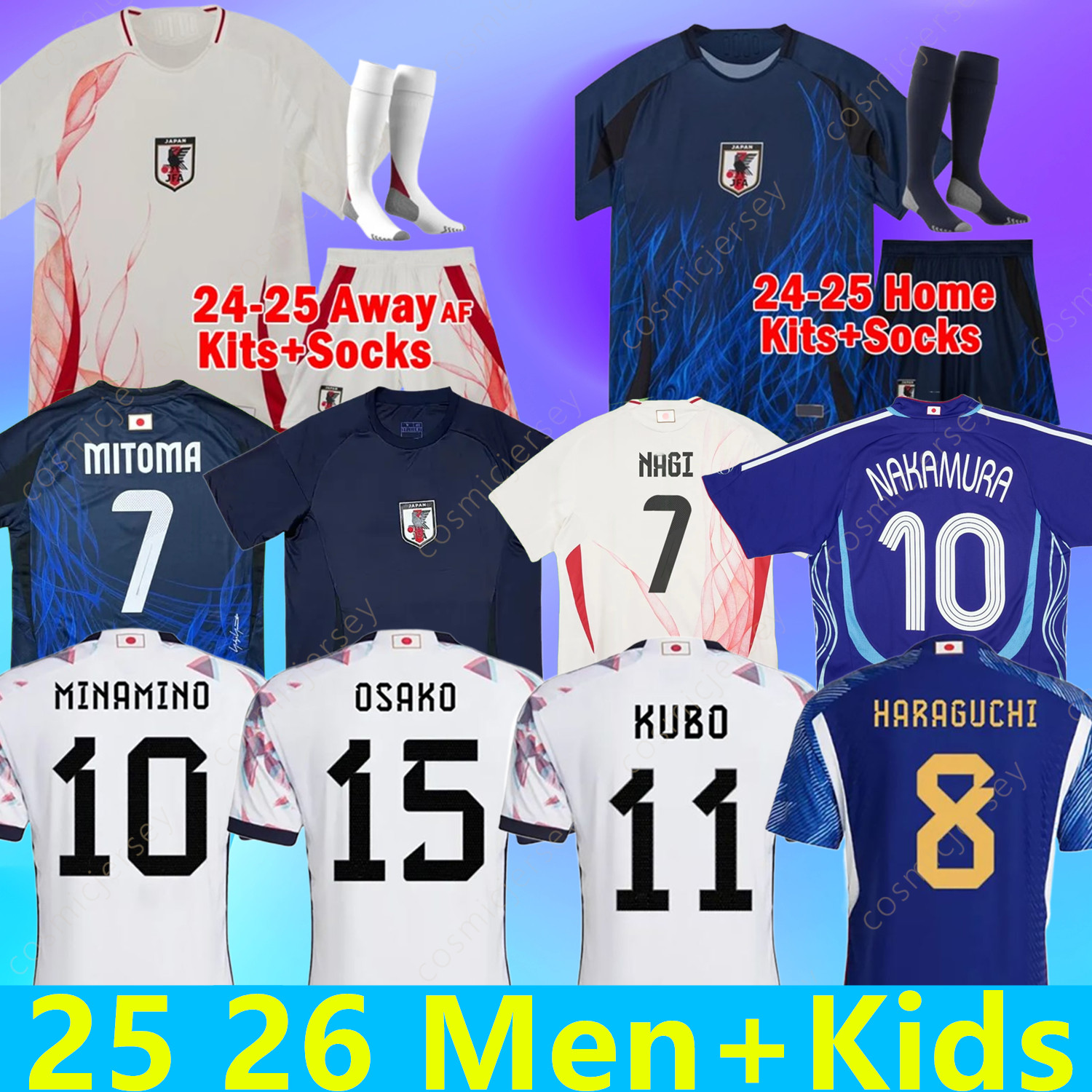 1995 1998 2000 2006 Japan Retro soccer jerseys 24 25 26 DOAN OKAZAKI AYASE KAGAWA NAKAMURA NAKATA KAWAGUCHI MATASUDA INAMOTO KOJIMA NARAZAKI National football shirt