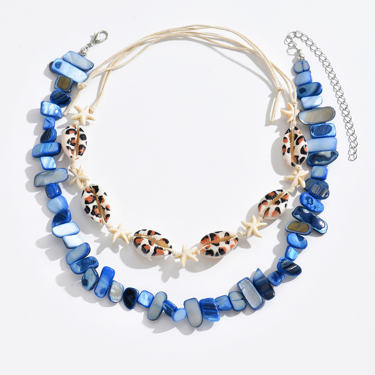 Irregular Stone Necklace for Women Fashion Multi-layer Stacking Ocean Shell Starfish Choker Jewelry Jewelry for Women