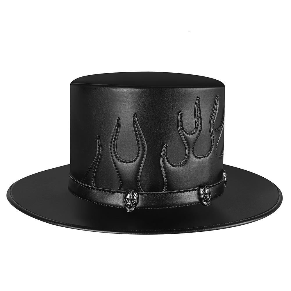 Halloween Punk Party Stage Performance Plague Doctor Unisex Flame Magic Gentleman Top Hat for Women ddmymoon
