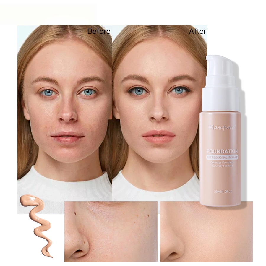 Long-lasting Face Foundation Cream Waterproof Concealer Liquid Even Skin Tone Professional Matte Base Makeup Cosmetics Foundation Liquid Makeup Waterp