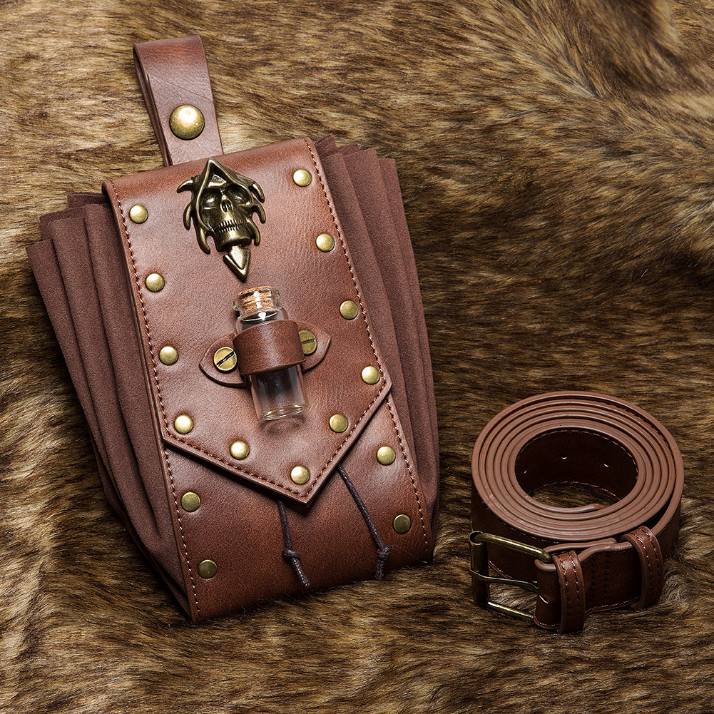 New Nordic Medieval Pouch with Belt Hook Coin Purse Style Waist Bag ddmymoon