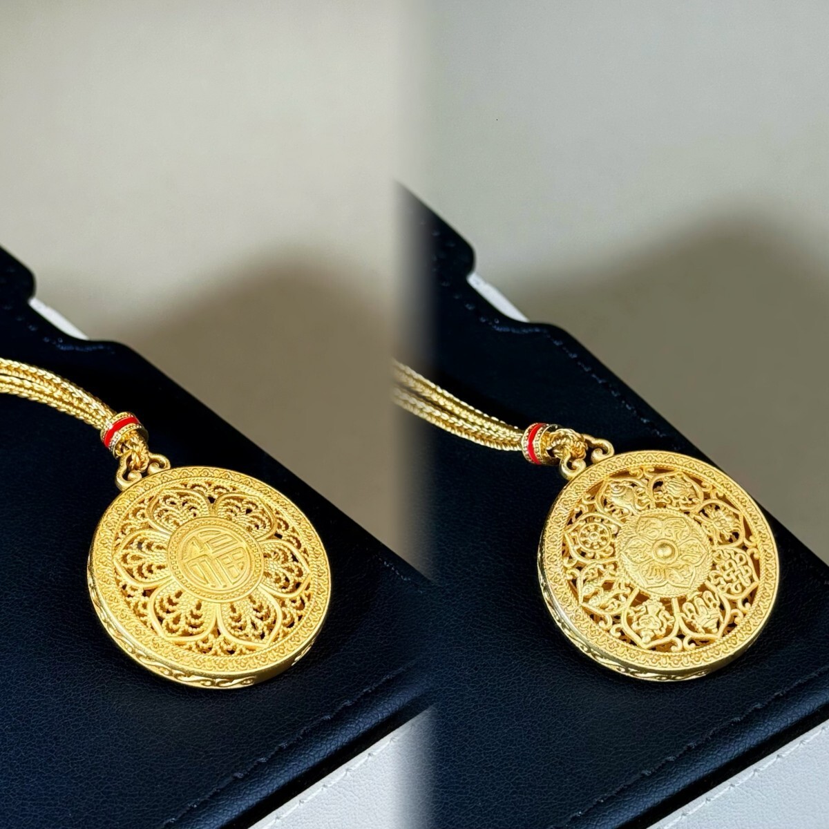 Wei Xue Ancient Color Pixiu Necklace for Women with Compass Rope Chain Old Shop Same Style Pendant Jewelry for Women