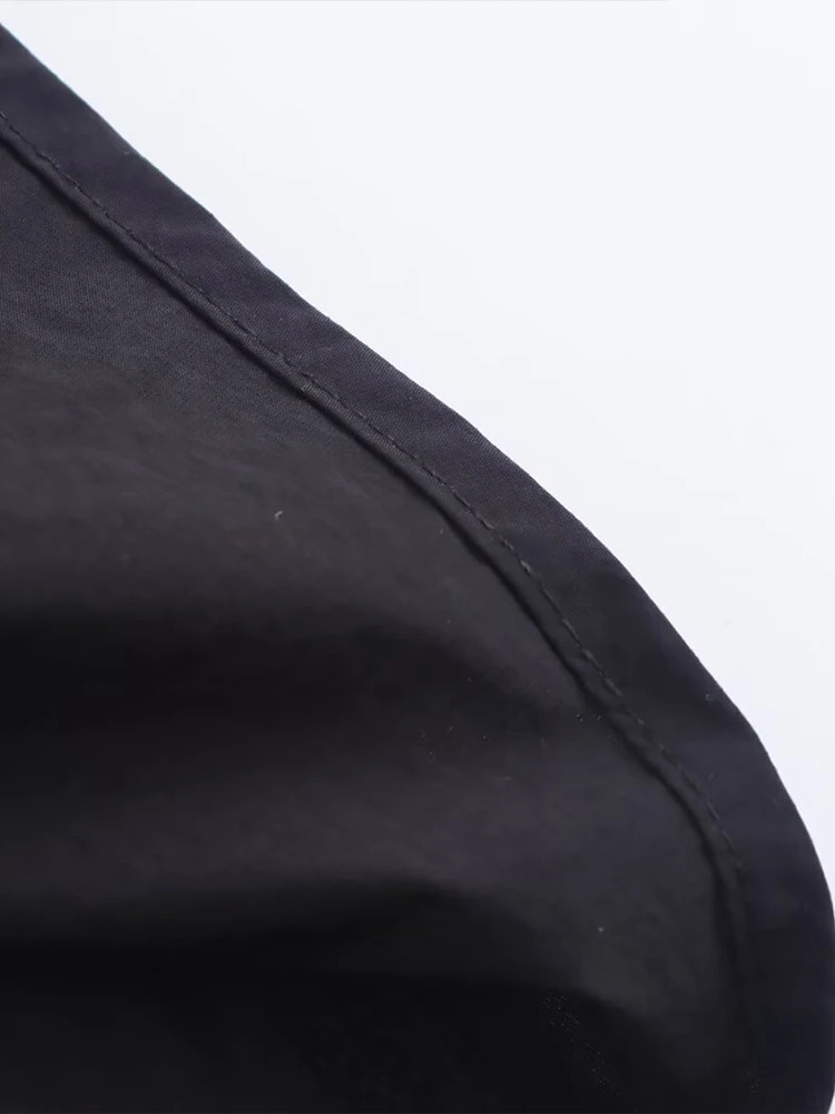 Womens Clothing Fashion Solid Color Temperament Waist Midi Long Shirt Style Side Pocket Dress 250728