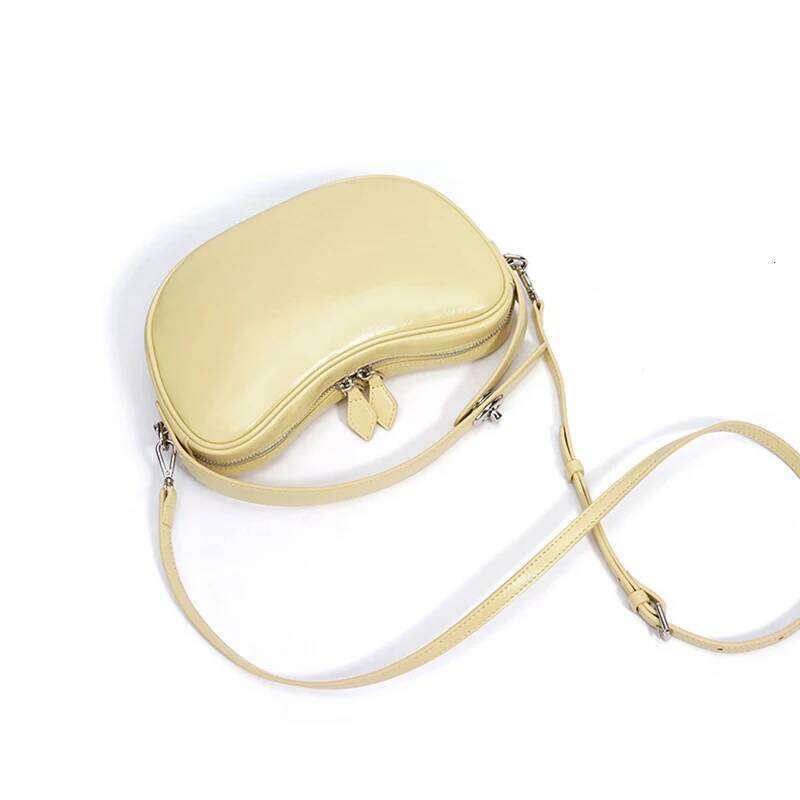 Sheepskin Mother 2025 New Niche Design Genuine Leather High Quality Pea Handbag Fashion Women One-Shoulder Crossbody Bag