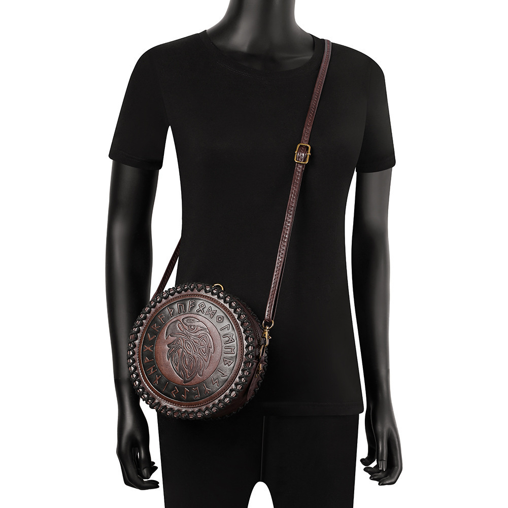 Medieval Viking Belt Woven Coin Purse Knight Embossed Waist Bag ddmymoon