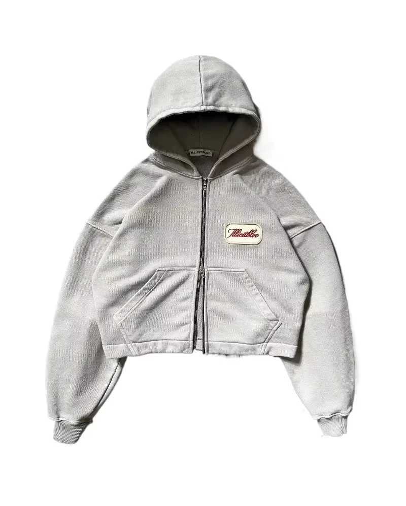 American fashion hip-hop clown letter embroidery zipper hoodie mens street Y2K new wool padded warm sportswear unisex hoodie W250408