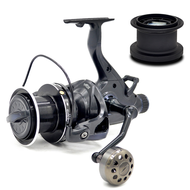 Baitfeeder Spinning Reel for Live Liner Carp Catfish Fishing - Front and Rear Drag System - 4000 to 10000 Series