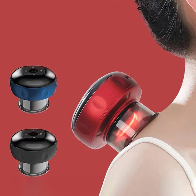 Body Scraping Massage Smart Electric Vacuum Cupping Heating Suction Cup Device Back Neck Arm Massger 250725