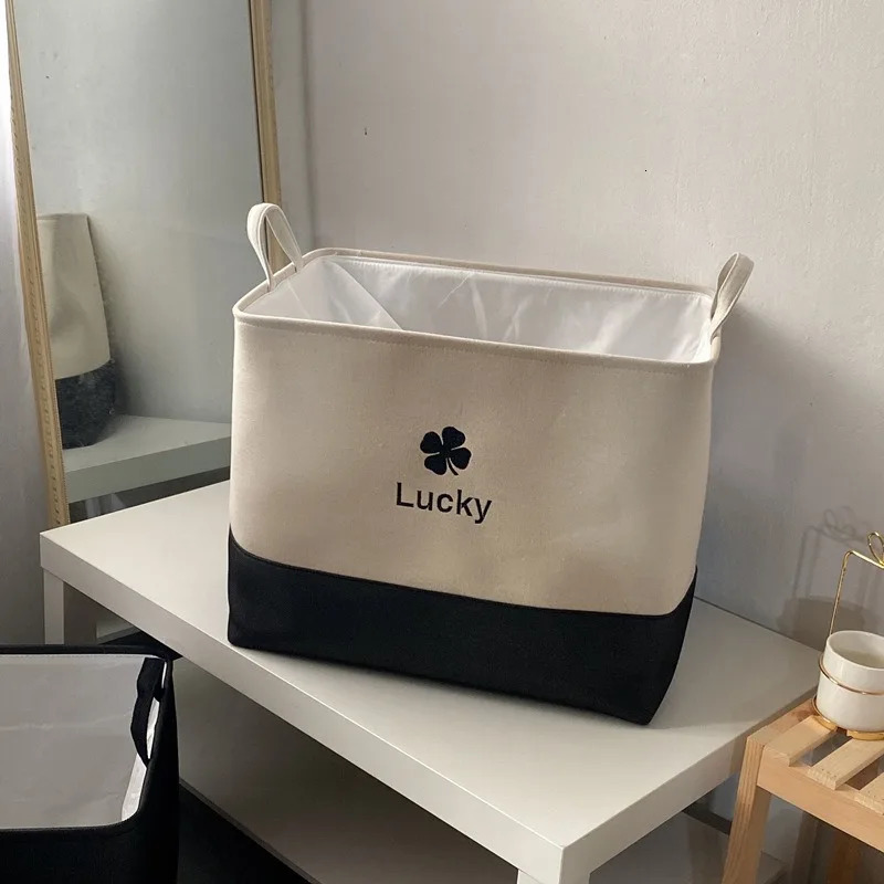Luxury Camellia Design Storage Basket Laundry Bag Foldable Canvas Organizer for Clothes/Blankets Durable Multi-Purpose Home Storage Box 250728