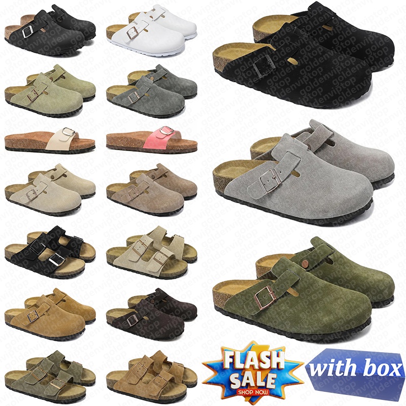 free shipping with box designer slippers clogs sandals slides for men women suede leather buckle slipper slide mens womens pink sandal black white brown grey