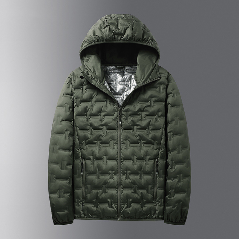 free shippingWinter fashion lightweight down jacket hooded 80 grey duck jacket mens warm jacket