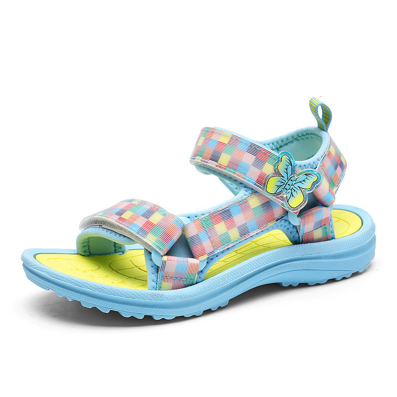 Cartoon Butterfly Children's 2025 Sweet Style Sandals for Big Kids Soft Sole Girls' Beach Shoes