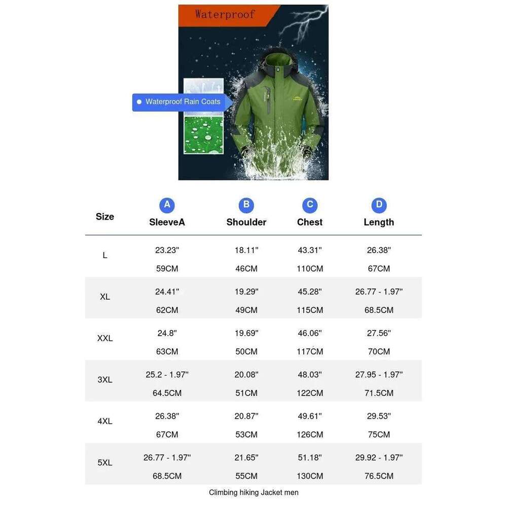 Autumn Waterproof Rain with Hooded Climbing Casual Sports Hiking Coats Men Mountain Ski Windbreaker Jacket