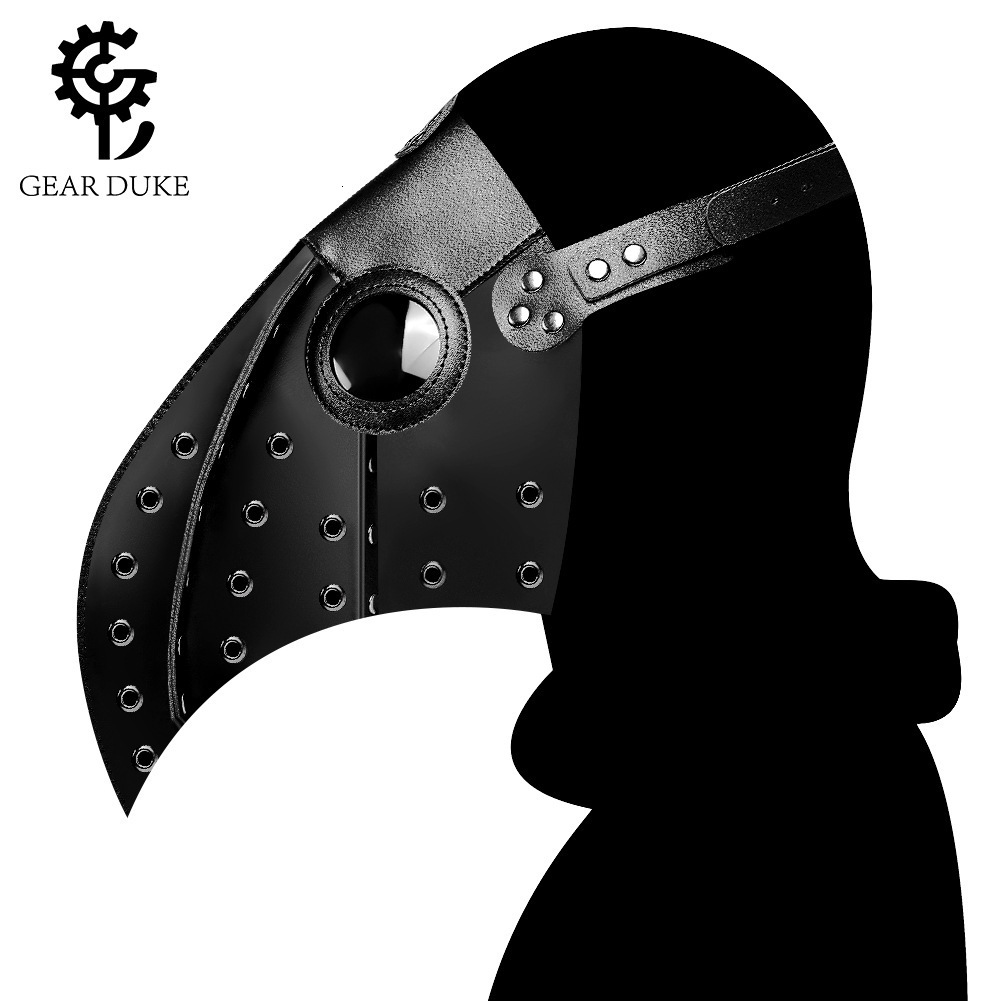 Halloween Punk Leather Plague Doctor Mask Cosplay Party Ball Performance ddmymoon