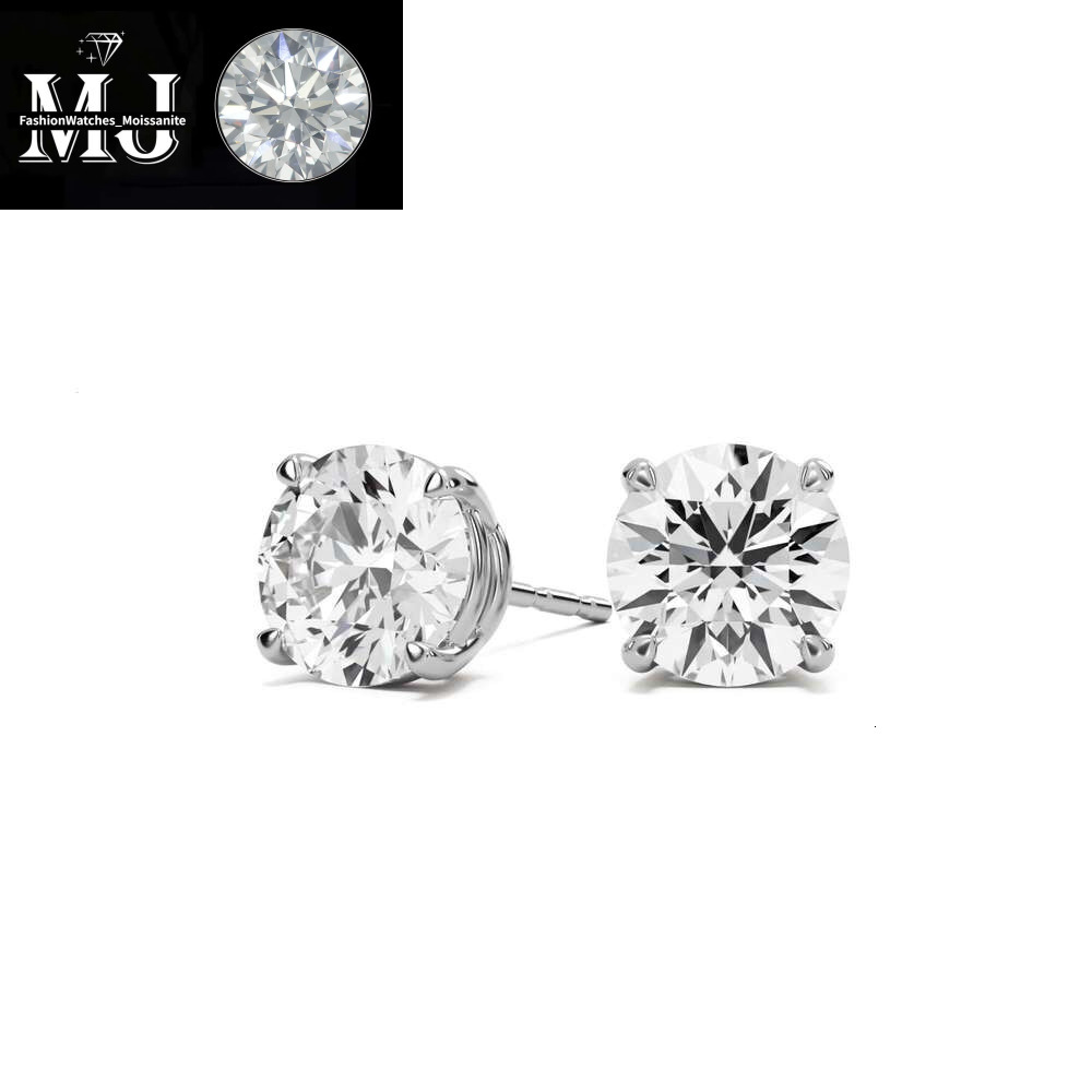 gold plated sterg sier women moissanite dia earrings