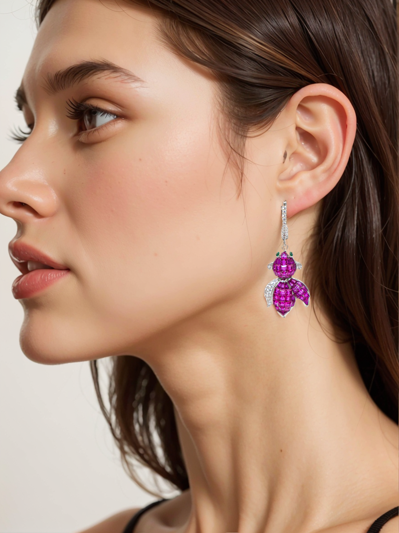 Elegant Female Ear Jewelry Simple Yet Chic Solid Pure White Silver