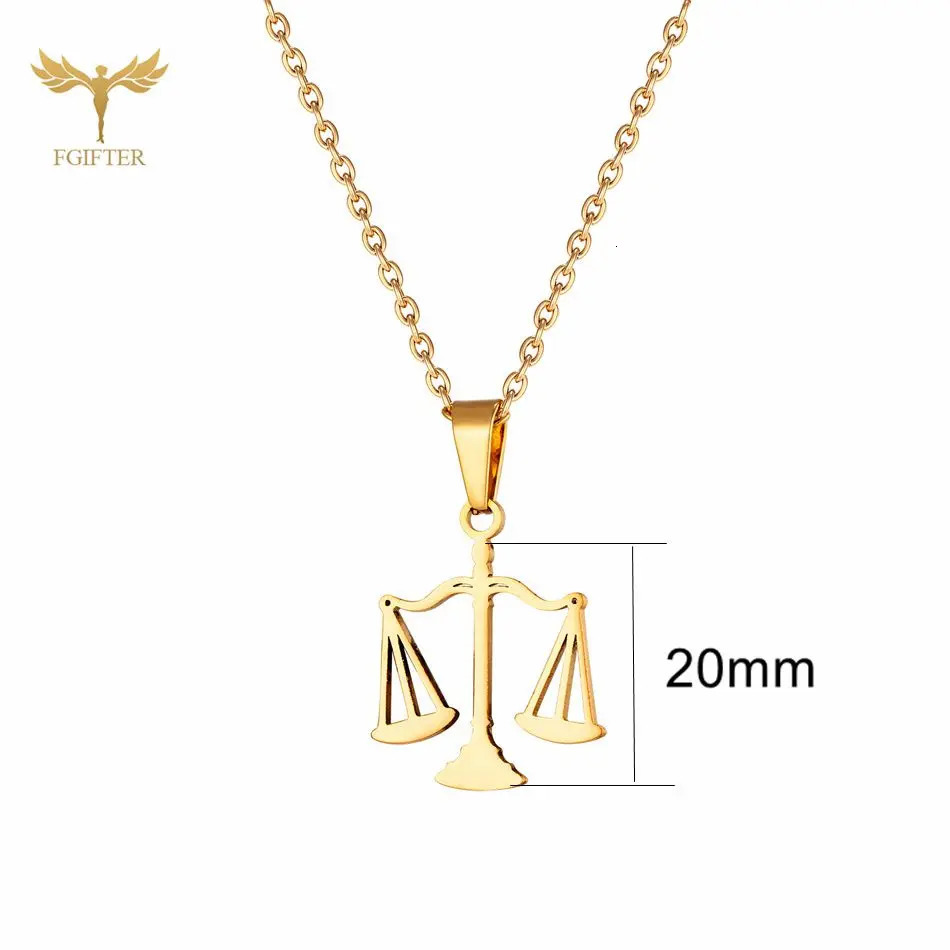 Scale Pendant Necklace Earring Set Stainless Steel Accessories Western Goddess of Justice Symbol Fairness Woman Jewelry 250715
