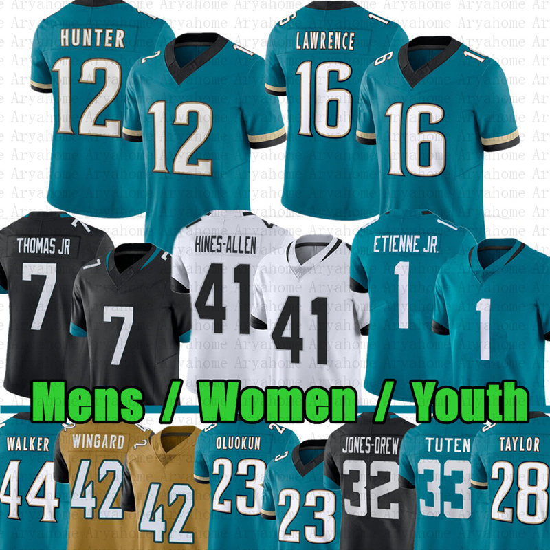 12 Travis Hunter Brian Thomas Jr. Trevor Lawrence Football Jersey Travon Walker Travis Etienne Bigsby Foye Oluokun Fred aylor Logan Cooke Hines-Allen Bhayshul Tuten