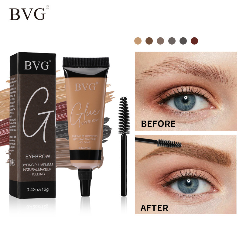 6Colors Eyebrows Cream Eyelash Eyebrow Dye Tint Black Brown Coffee Red Waterproof Brow Enhancers Dye Gel Mascara Makeup Tool Easy to Color Liquid Eyeb