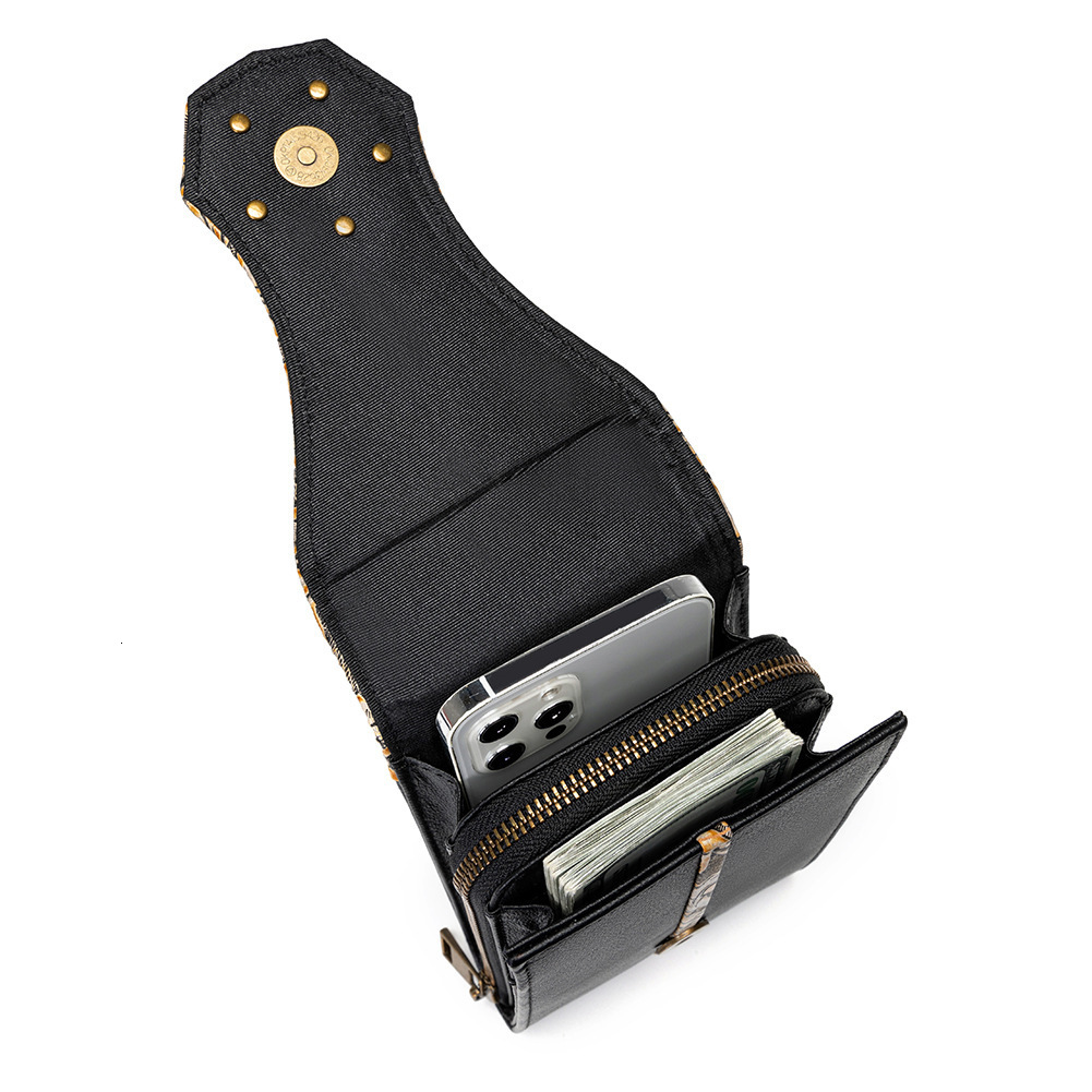 Cowhide Leather Small Square Single Shoulder Crossbody Women's Bag Emed Patchwork Color Block ddmymoon