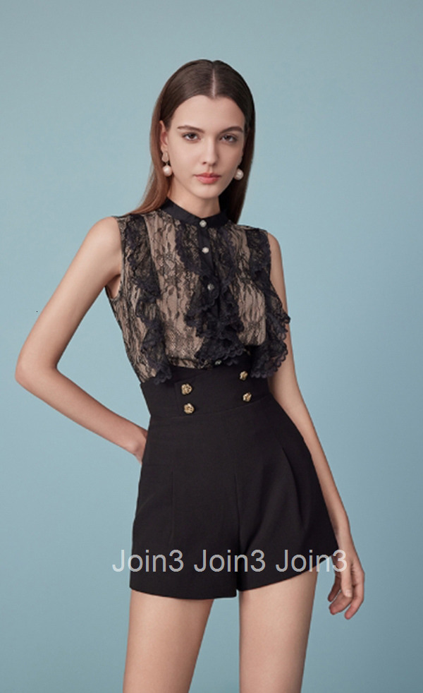 Summer New Stand Collar French Light Luxury Top for Women Elegant Romantic Lace Blouse 2234