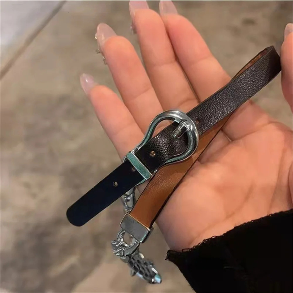 Kpop Black Leather Choker Stainless Steel Cuban Clavicle Chain Collar For Women Goth Ladies Jewelry Wholesale 250723