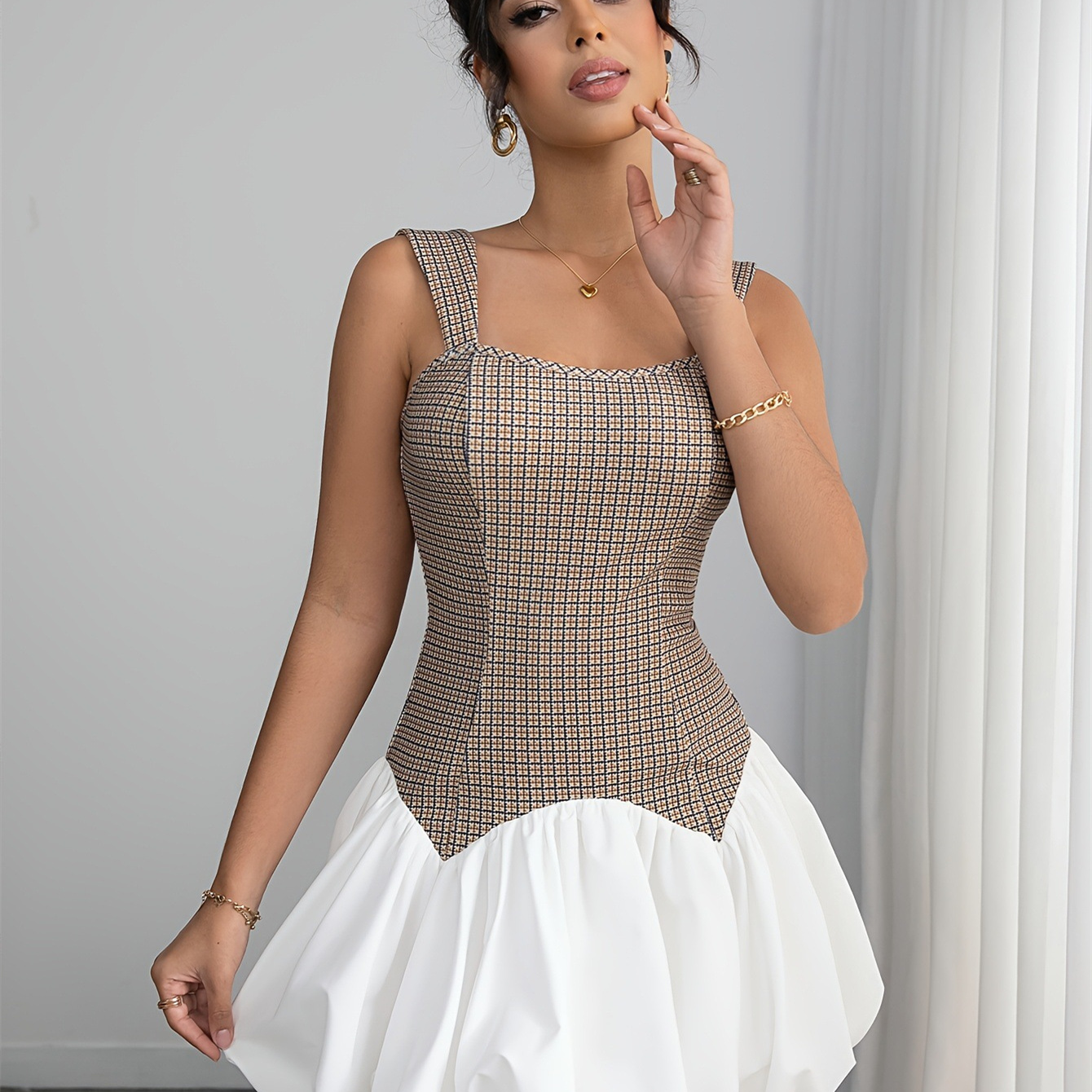 Free shipping designer dress for women Fashionable casual minimalist personalized design long skirt