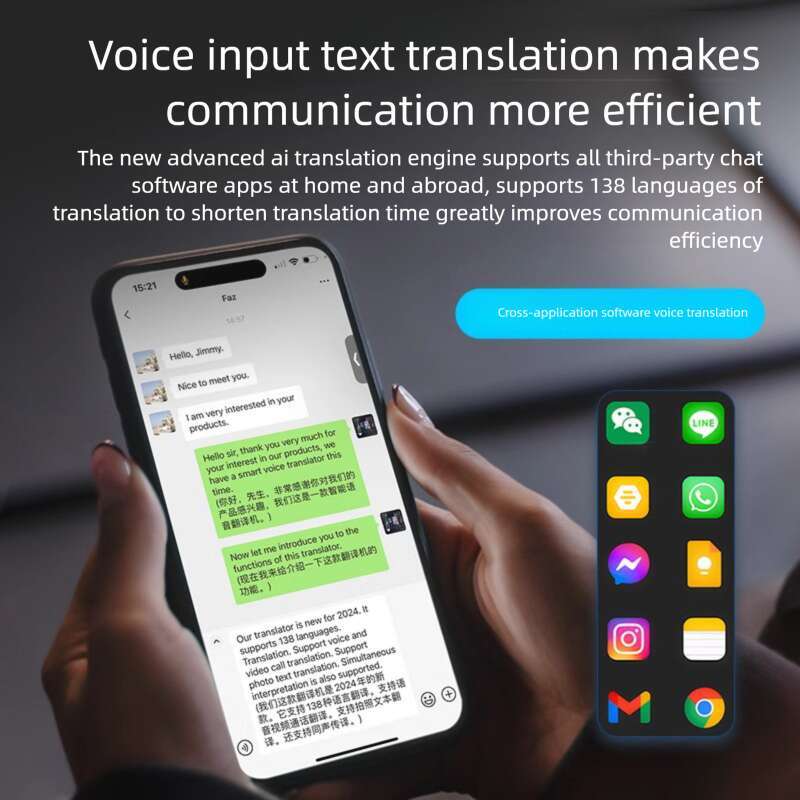 Intelligent translation machine interpretation machine AI translation voice and video calls portable Bluetooth simultaneous translator