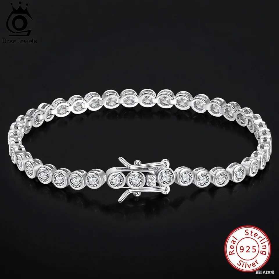 925 Sterling Silver Tennis Bracelet for Women 1.5/2/3mm Cubic Zirconia Handmade Chain Bracelets Party Jewelry SB143 W250728